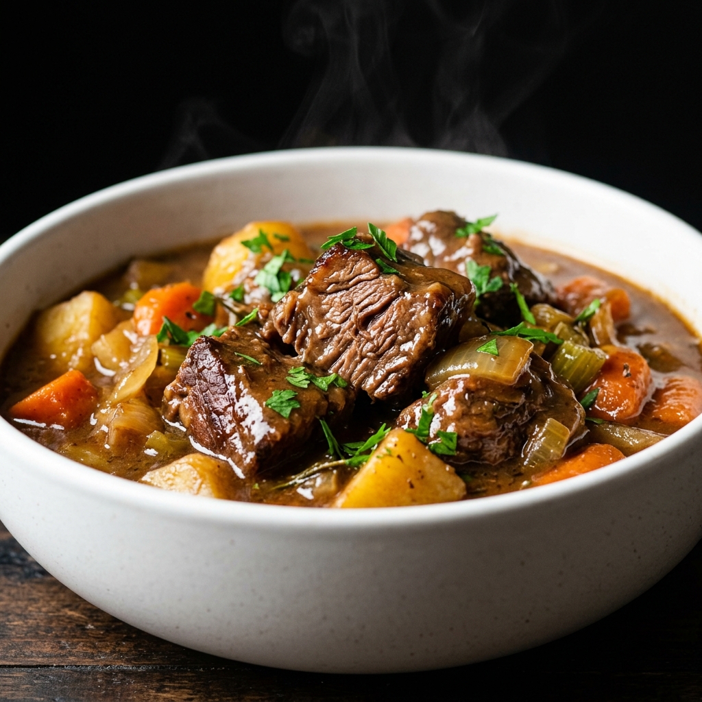 Tender Beef Stew with Rich Gravy