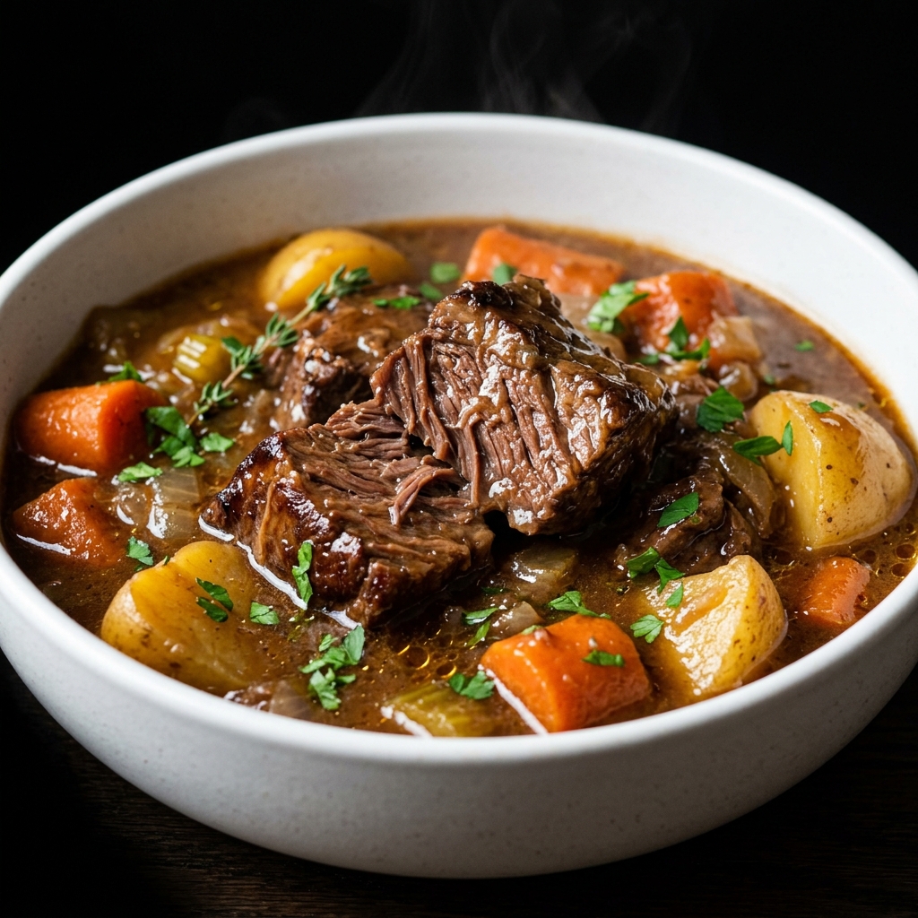 Tender Beef Stew with Rich Gravy