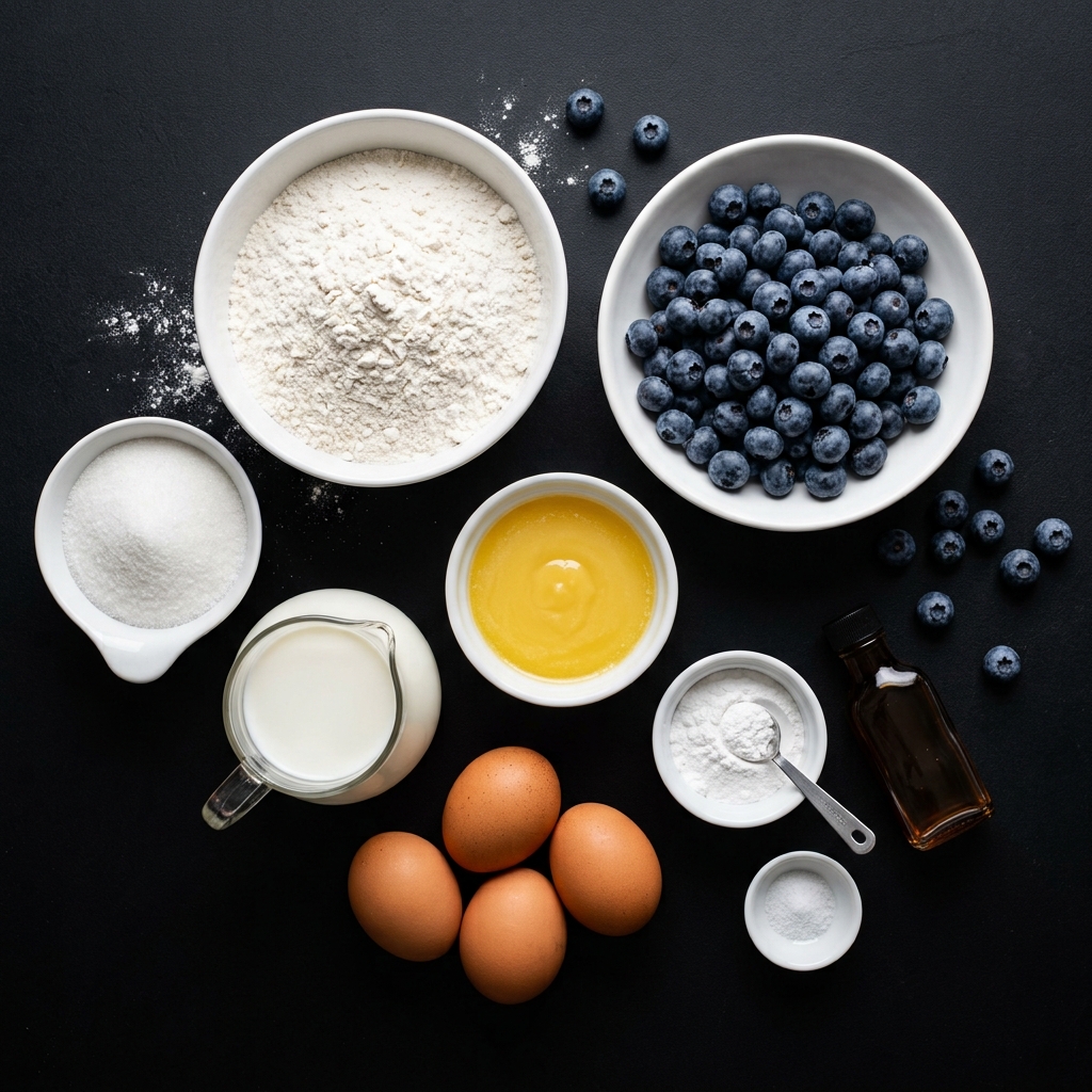 Easy Homemade Blueberry Muffins Ingredients