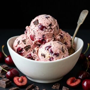 Old-Fashioned Cherry Garcia Ice Cream Recipe – Creamy Homemade Cherry Ice Cream with Sweet-Tart Cherries and Chocolate