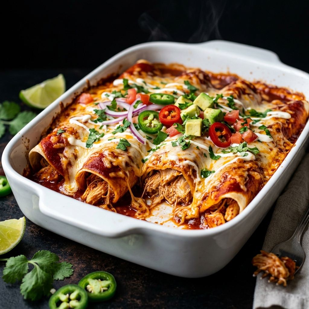 Easy & Delicious Mexican Chicken Enchiladas Recipe