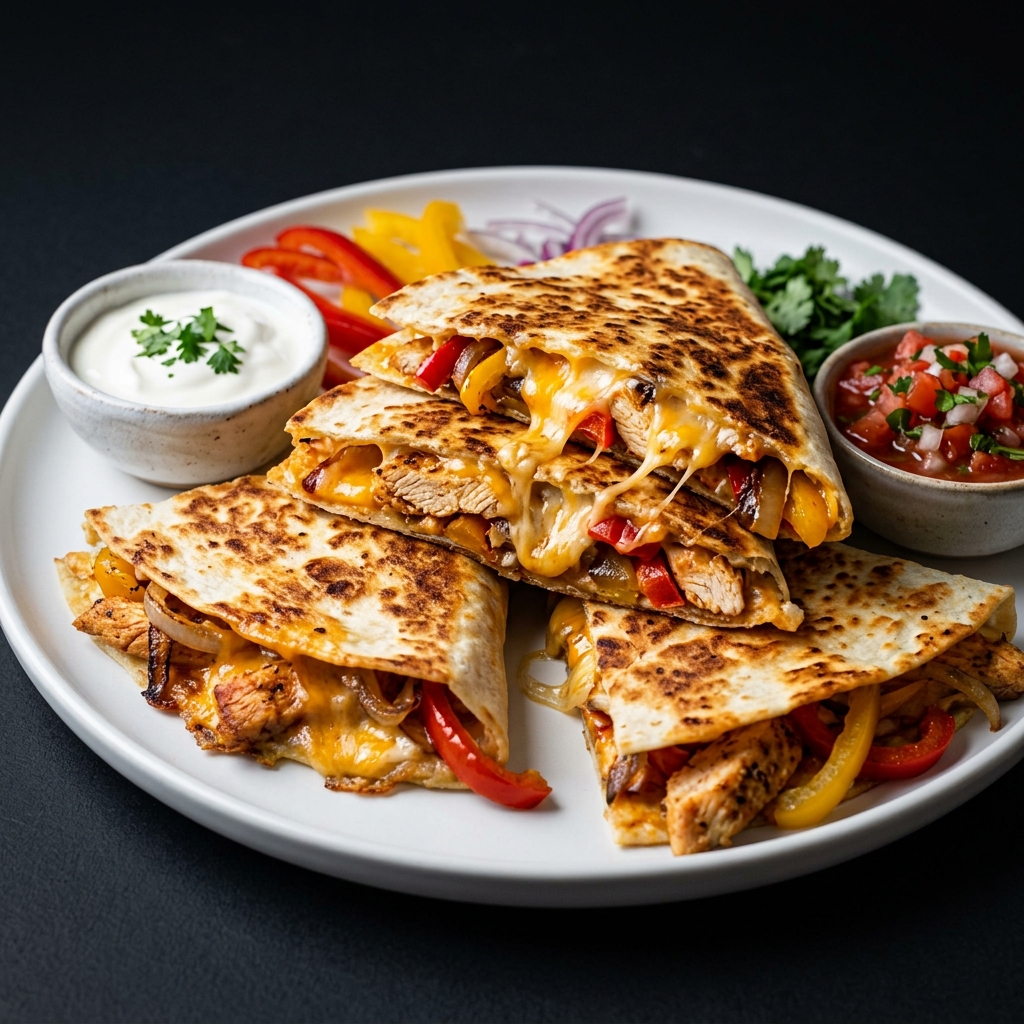 Cheesy Chicken Fajita Quesadillas