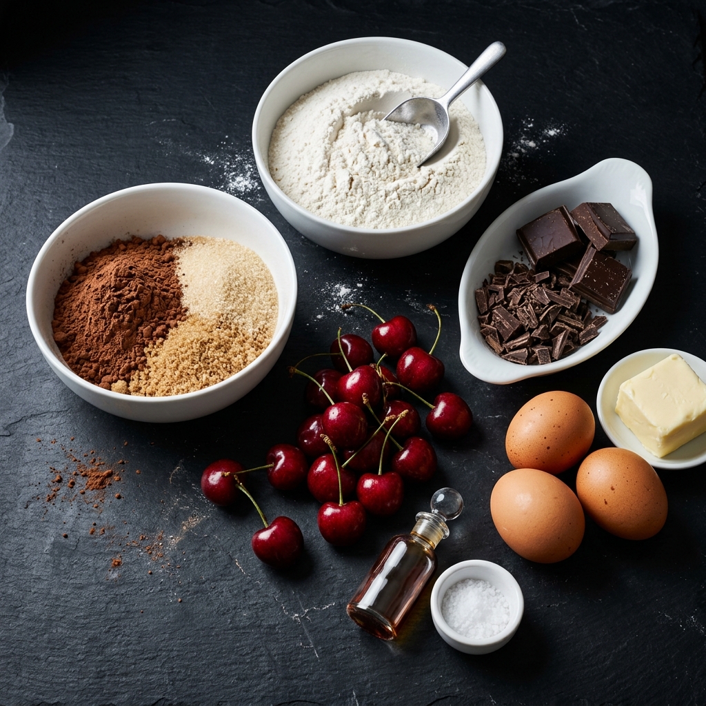 Chocolate Cherry Brownies Ingredients