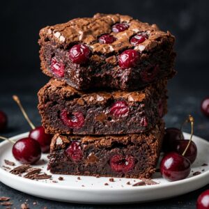 Fudgy Chocolate Cherry Brownies – An Irresistible Homemade Brownie Recipe Loaded with Rich Chocolate and Sweet Cherries