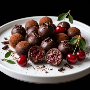 Easy No-Bake Chocolate Cherry Truffles | An Elegant Dessert for Holidays and Parties