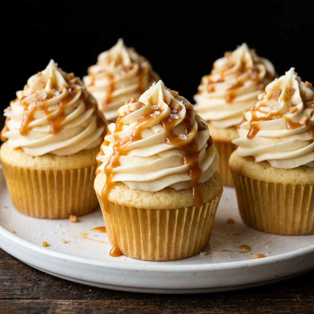 Salted Caramel Cream Cheese Cupcakes