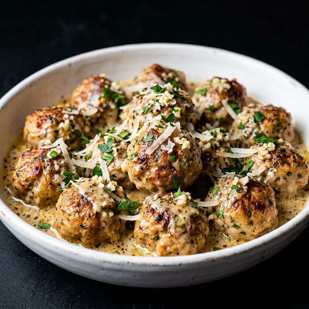 Garlic Parmesan Turkey Meatballs