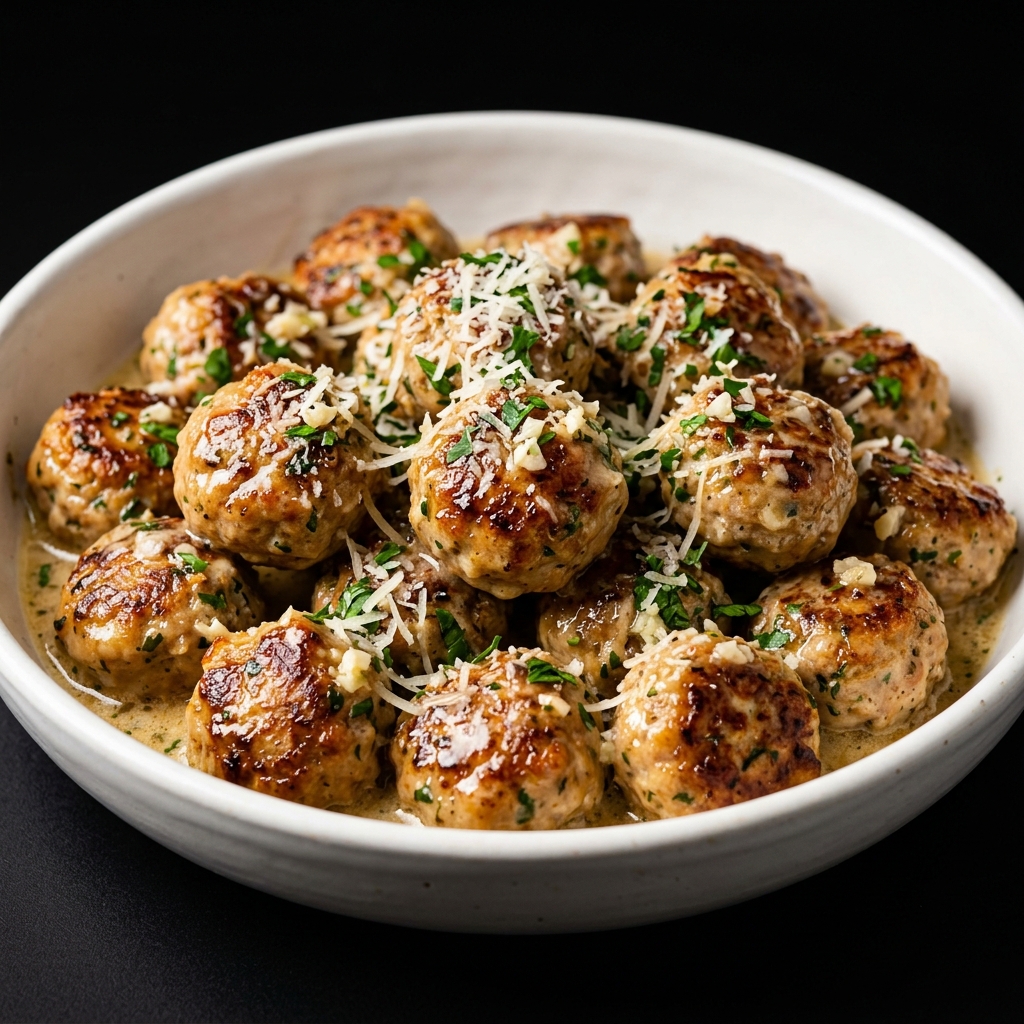 Garlic Parmesan Turkey Meatballs