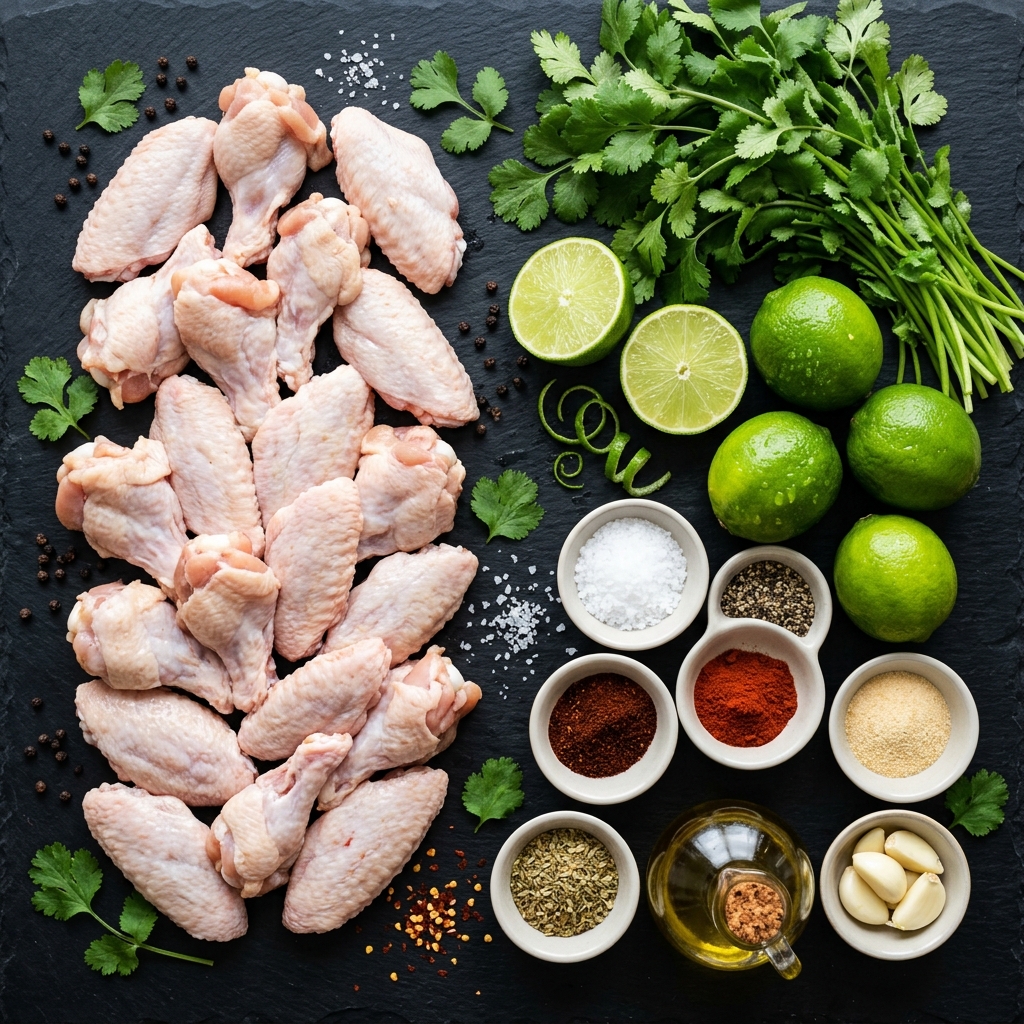 Cilantro Lime Chicken Wings Ingredients