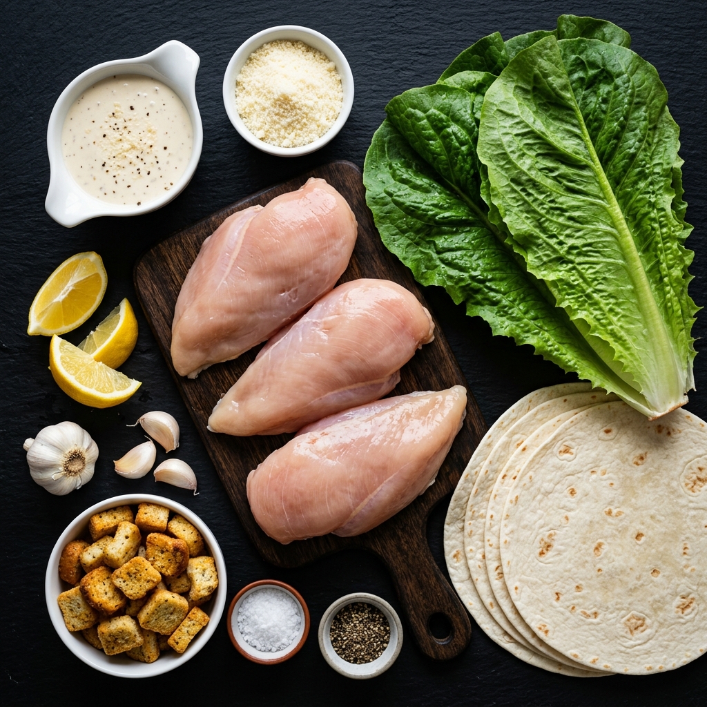 Grilled Chicken Caesar Wraps Ingredients