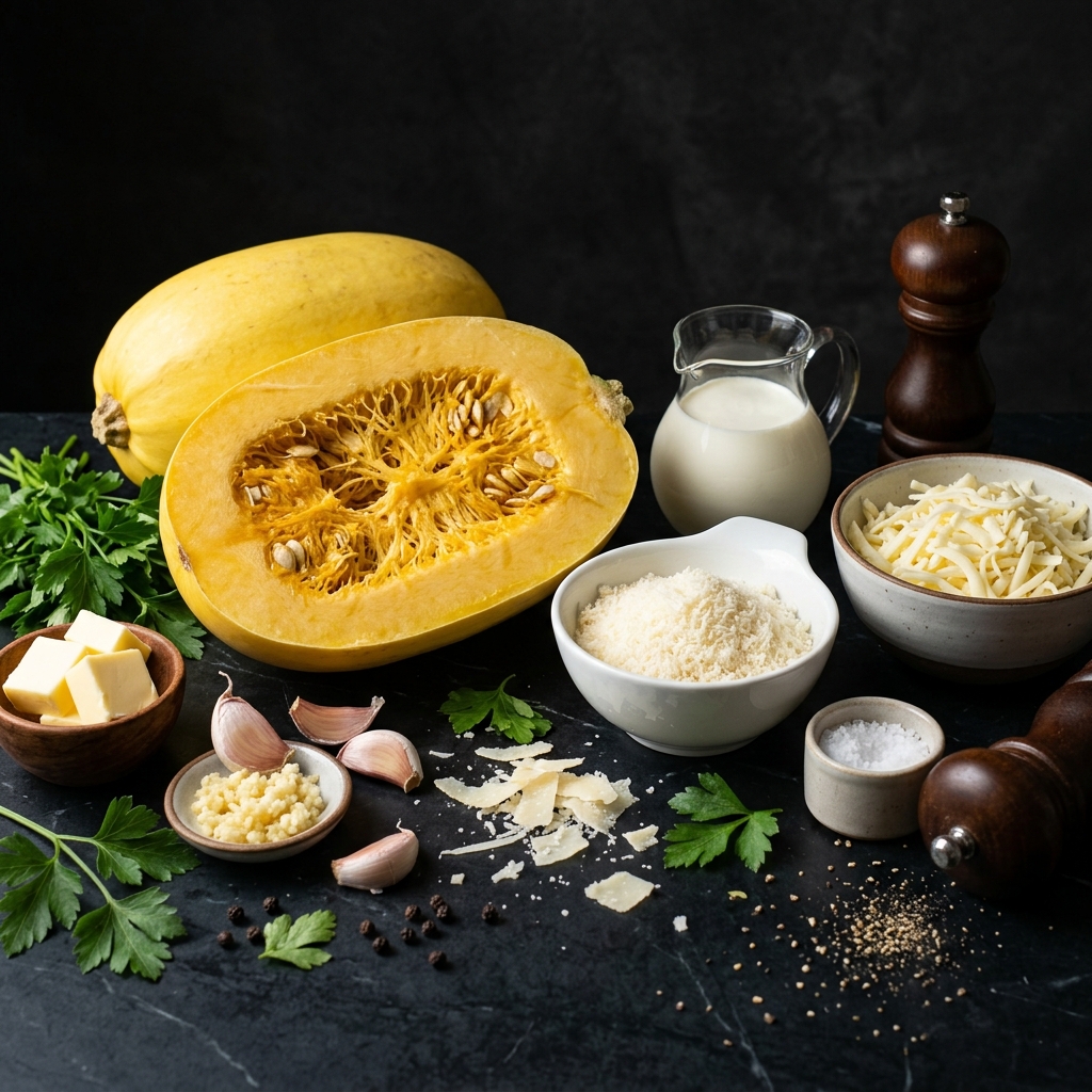 Parmesan Spaghetti Squash Gratin