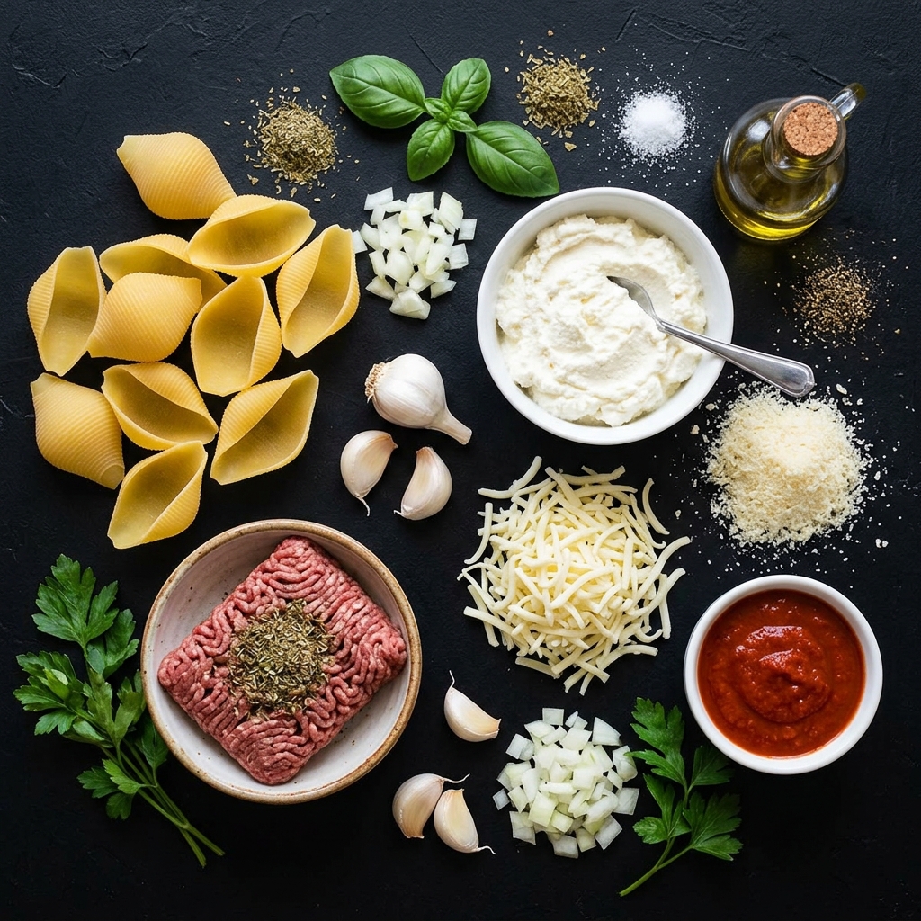 Slow Cooker Stuffed Shells with Meat