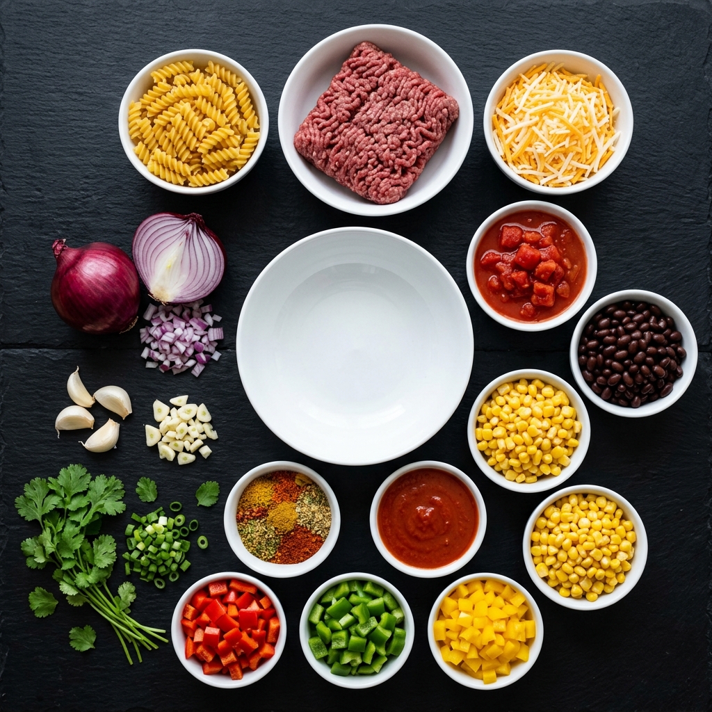Crock Pot Taco Pasta Ingredients