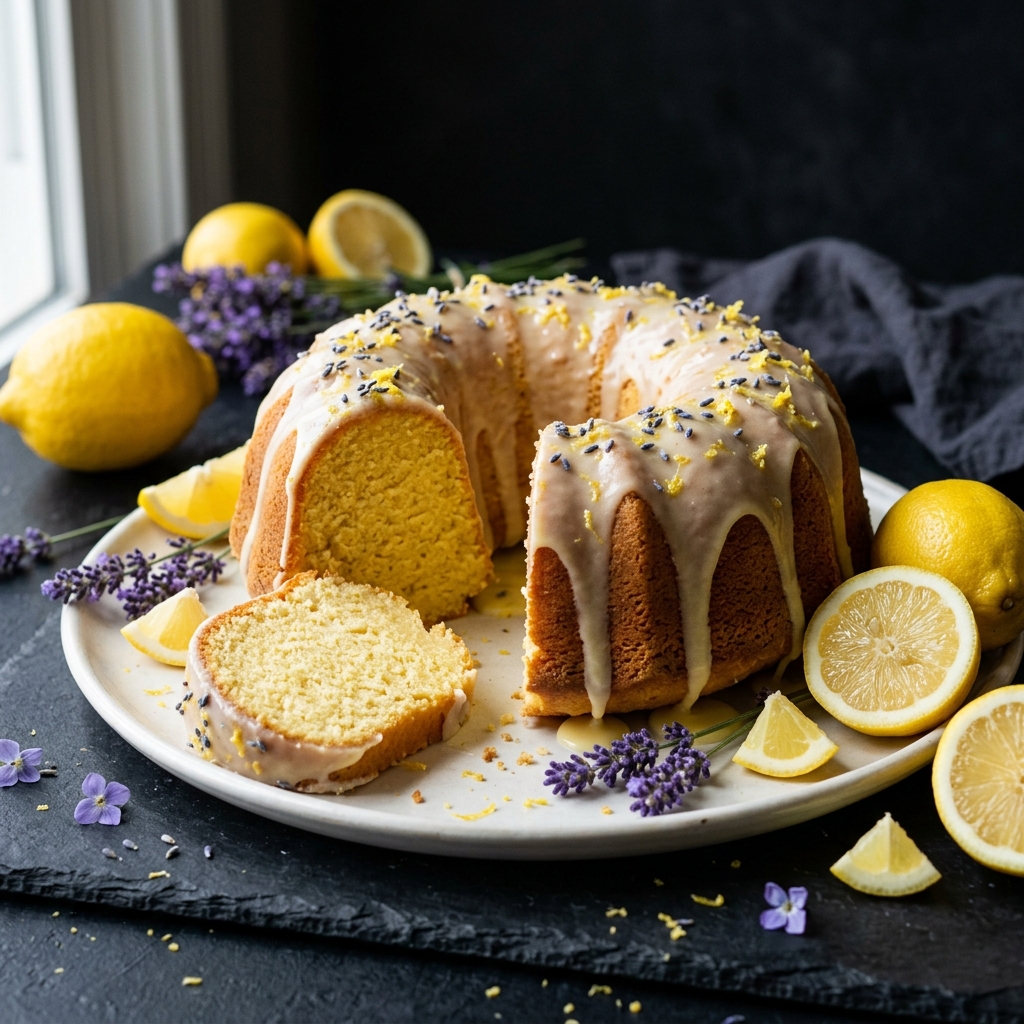 Lemon Lavender Pound Cake