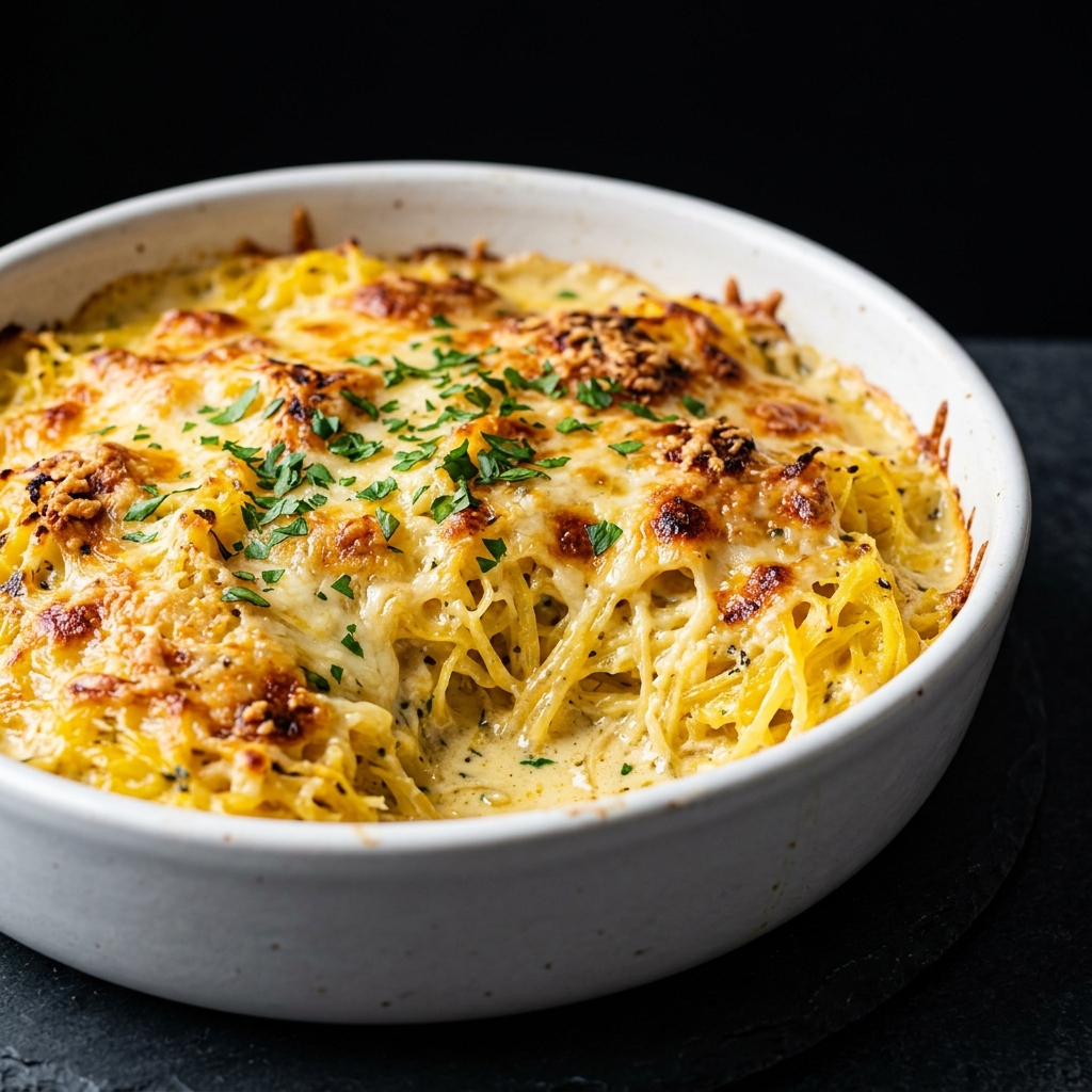 Parmesan Spaghetti Squash Gratin