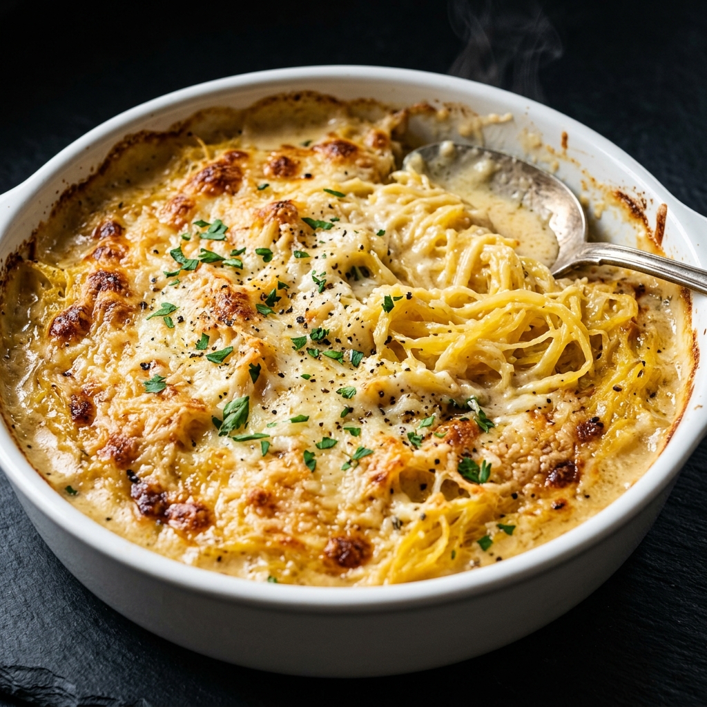 Parmesan Spaghetti Squash Gratin