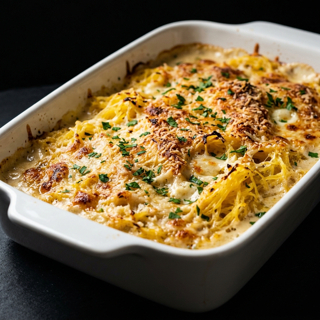 Parmesan Spaghetti Squash Gratin