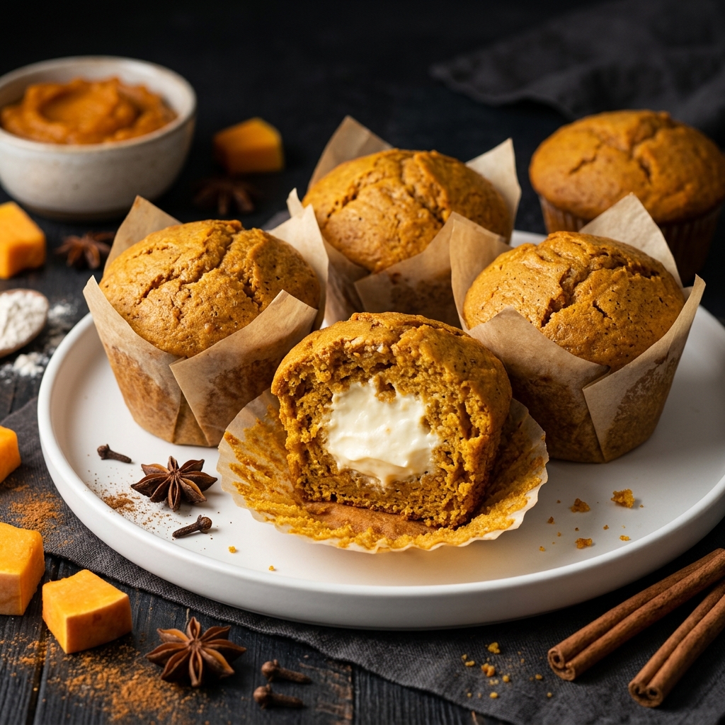 Pumpkin Cream Cheese Muffins