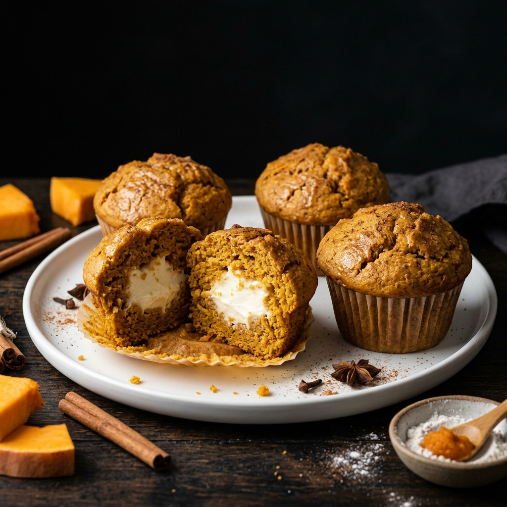 Pumpkin Cream Cheese Muffins