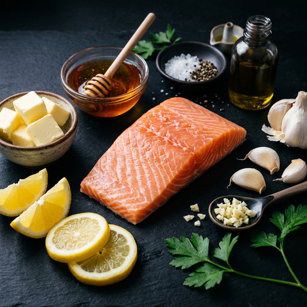 Honey Garlic Butter Oven Baked Salmon Ingredients