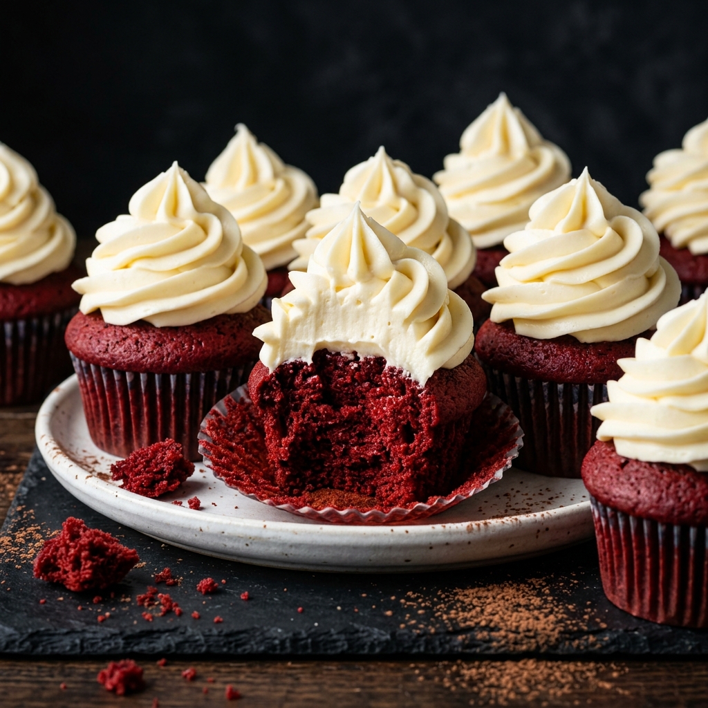 Bakery-Style Red Velvet Cupcakes