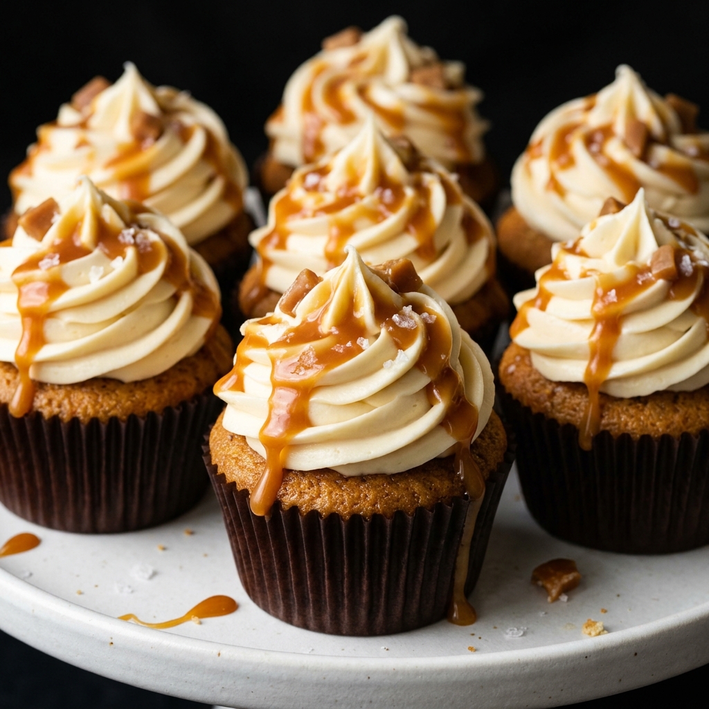 Salted Caramel Cream Cheese Cupcakes