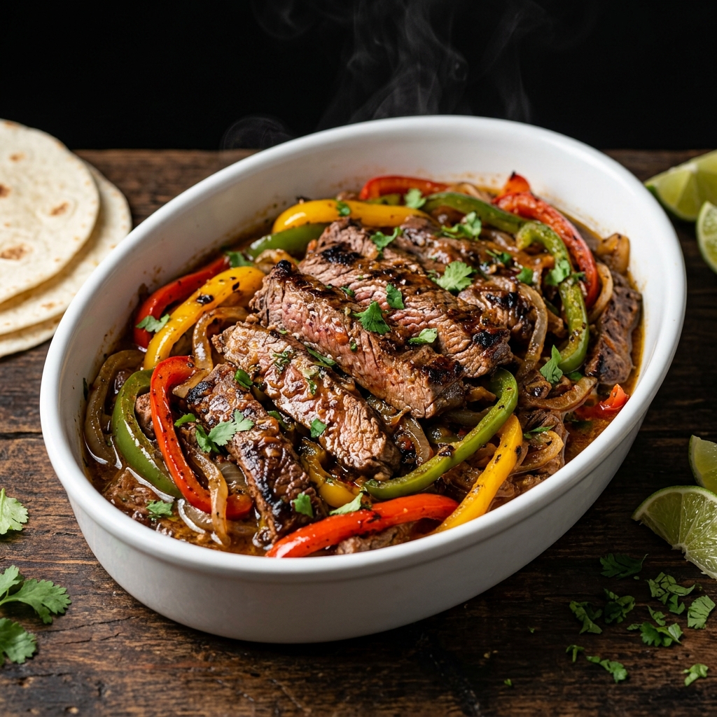 Crock Pot Steak Fajitas
