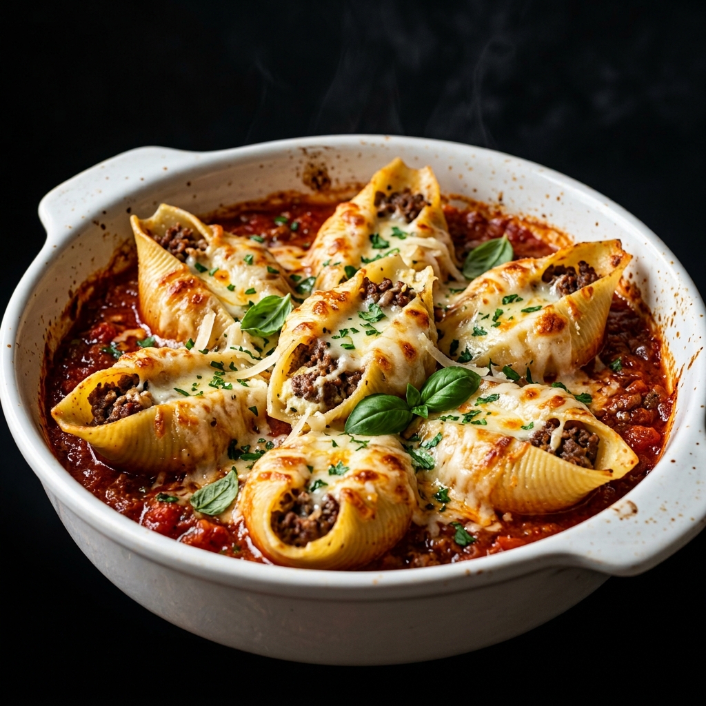 Slow Cooker Stuffed Shells with Meat