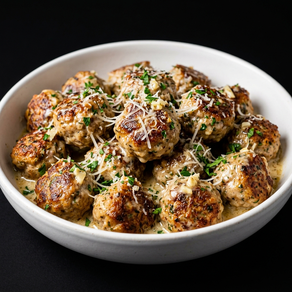 Garlic Parmesan Turkey Meatballs