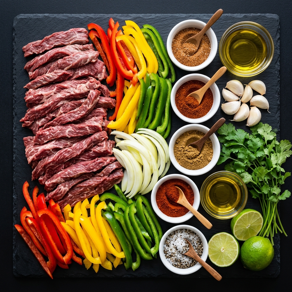 Crock Pot Steak Fajitas Ingredients