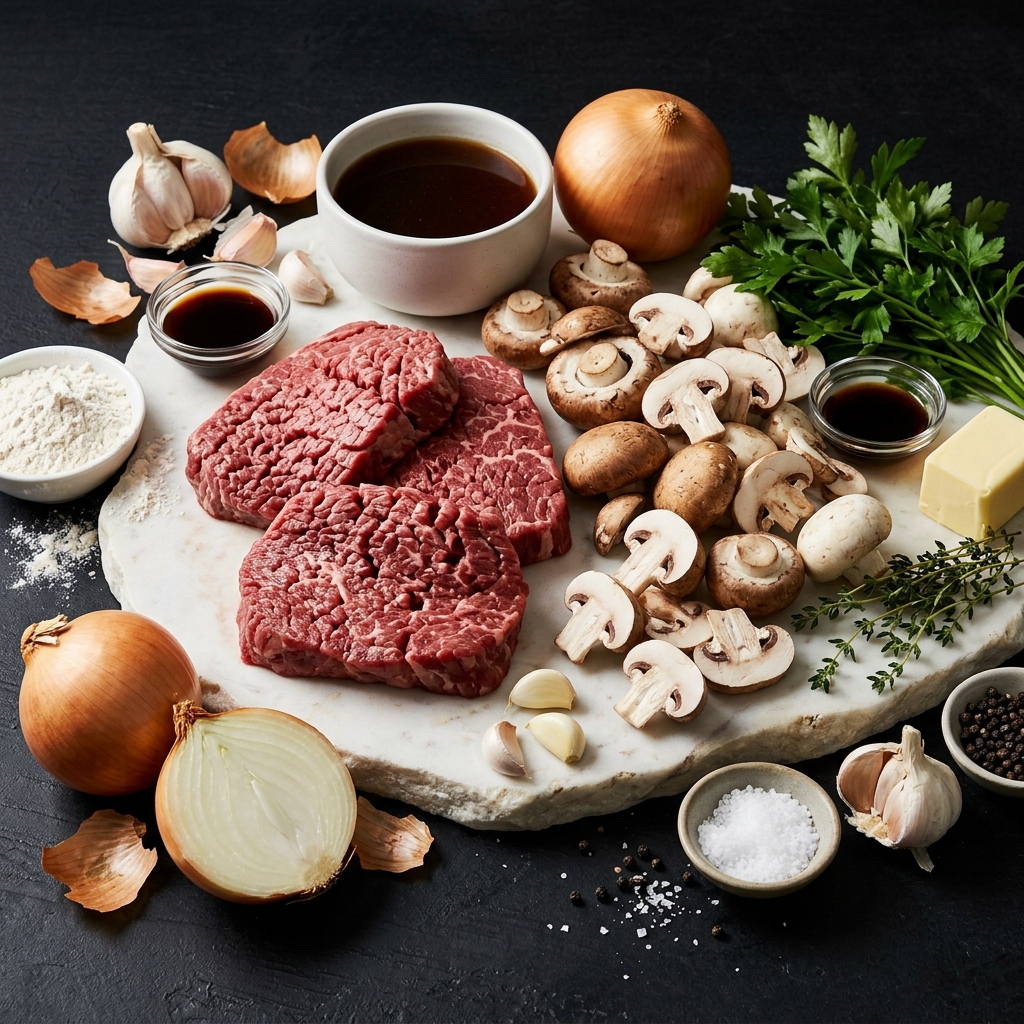 Crock Pot Cube Steak with Rich Mushroom Gravy