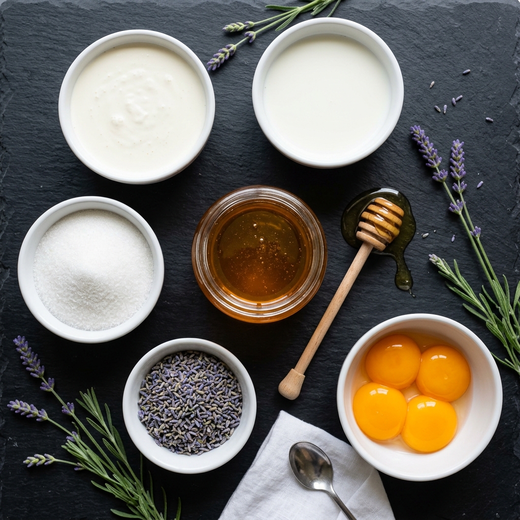 Honey Lavender Ice Cream Ingredients