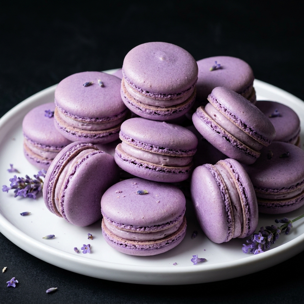 Lavender Macarons